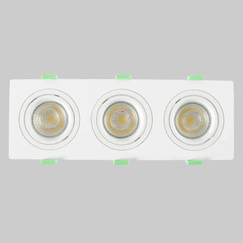 Светильник точечный CLT 002C3 WH V2 Crystal Lux белый на 3 лампы, основание белое в стиле современный прямоугольный фото 6
