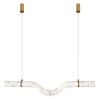 Светильник подвесной ЛЕД Либерти / Liberty acrylic 10551A LOFT IT бежевый на 1 лампу, основание бронзовое в стиле современный 