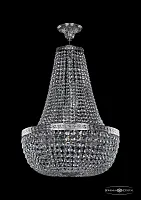 Люстра потолочная хрустальная 19111/H2/45IV Ni Bohemia Ivele Crystal прозрачная на 8 ламп, основание никель в стиле классика sp
