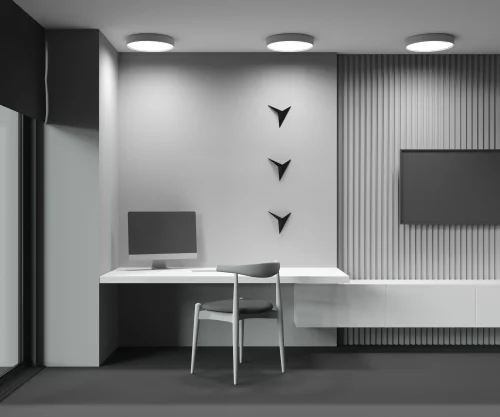 Светильник потолочный LED Zon C032CL-45W2.7K-RD-MG Maytoni белый на 1 лампу, основание матовое золото в стиле современный хай-тек круглый фото 8
