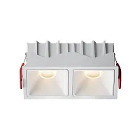 Светильник точечный LED Alfa LED DL043-02-10W3K-SQ-W-1 Maytoni белый на 1 лампу, основание белое в стиле современный хай-тек прямоугольный