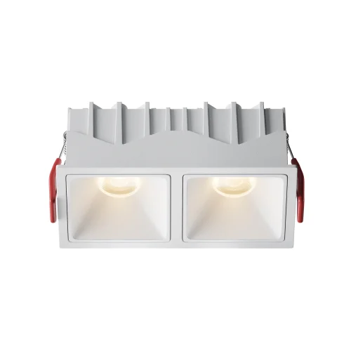 Светильник точечный LED Alfa LED DL043-02-10W3K-SQ-W-1 Maytoni белый на 1 лампу, основание белое в стиле современный хай-тек прямоугольный