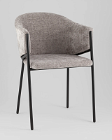 Стул обеденный Carmel, серый УТ000039556 Stool Group, серый/шенилл, ножки/металл/чёрный, размеры - *790***540*600