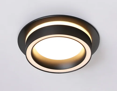 Светильник точечный TN5241 Ambrella light чёрный 1 лампа, основание чёрное в стиле хай-тек современный круглый фото 3