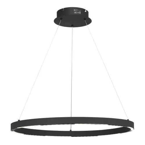 Светильник подвесной LED Parilla SL6238.433.01 ST-Luce чёрный на 1 лампу, основание чёрное в стиле современный кольца