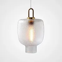 Светильник подвесной LIEBE D 212896-23 ImperiumLoft прозрачный 1 лампа, основание латунь в стиле современный 