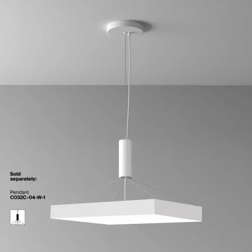 Светильник потолочный LED Zon C032CL-90W4K-SQ-W Maytoni белый 1 лампа, основание белое в стиле современный  фото 3