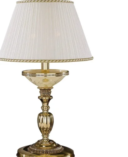 Настольная лампа P 6522 G Reccagni Angelo жёлтая белая 2 лампы, основание золотое латунь металл в стиле классический  фото 2