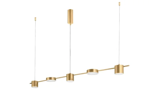 Светильник подвесной LED TRISTAN SP5 L1200 GOLD Crystal Lux золотой на 3 лампы, основание золотое в стиле современный хай-тек 