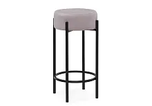 Барный стул Сайпл MR-28 / черный 552098 Woodville, серый/велюр, ножки/металл/чёрный, размеры - ****400*400