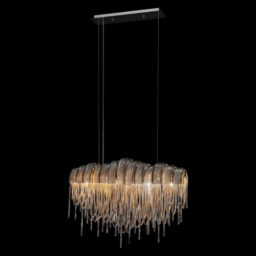 Люстра подвесная Volver 10404/720L SN LOFT IT никель на 5 ламп, основание никель в стиле арт-деко цепочки фото 2