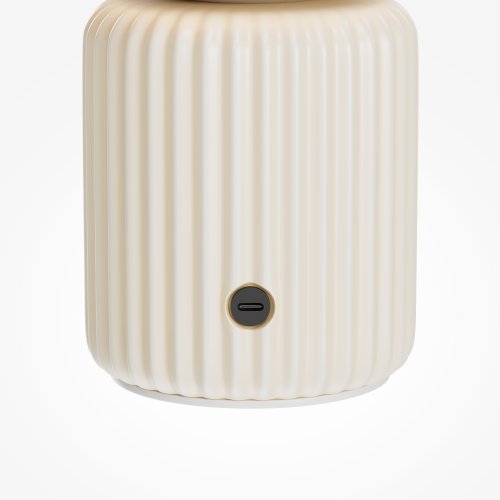 Настольная лампа LED аккумуляторная Omaggio MOD404RL-L3BG3K Maytoni белая на 1 лампу, основание бежевое керамика металл в стиле современный шар фото 4