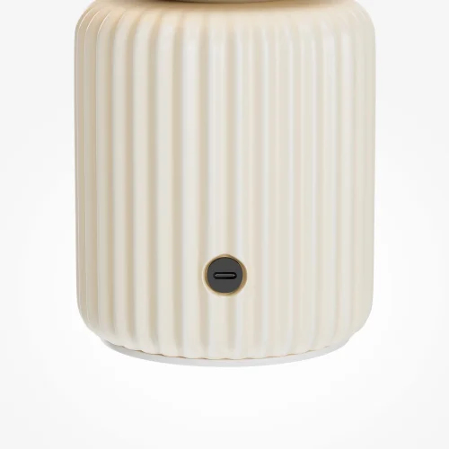 Настольная лампа LED аккумуляторная Omaggio MOD404RL-L3BG3K Maytoni белая на 1 лампу, основание бежевое керамика металл в стиле современный шар фото 4