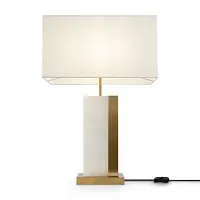 Настольная лампа Bianco Z031TL-01BS Maytoni белая 1 лампа, основание латунь металл в стиле современный 