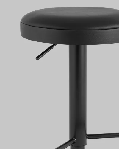 Стул барный Бри NEW, черный, черная ножка УТ000038804 Stool Group, чёрный/экокожа, ножки/металл/чёрный, размеры - 600*820**** фото 7