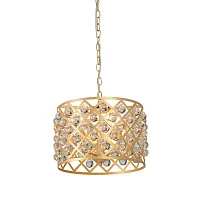 Люстра подвесная V5351-8/5 Vitaluce золотая прозрачная на 5 ламп, основание золотое в стиле современный классический 