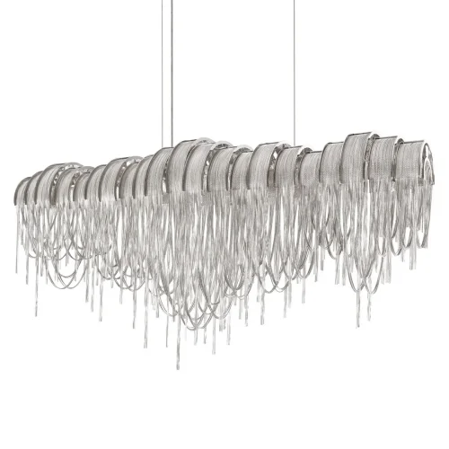 Люстра подвесная Volver 10404/1150L SN LOFT IT никель на 7 ламп, основание никель в стиле арт-деко цепочки фото 11