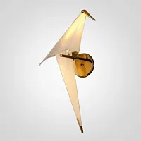 Бра Origami Bird Bra 74562-22 ImperiumLoft серый 1 лампа, основание золотое в стиле современный 