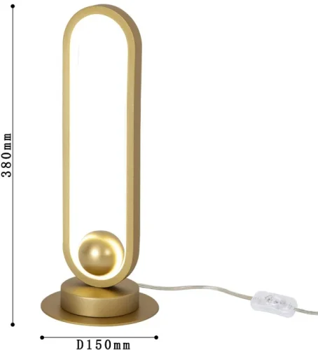 Настольная лампа LED Altus 4221-1T F-promo матовая золото 1 лампа, основание матовое золото металл в стиле современный  фото 3
