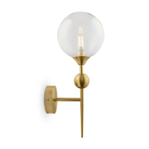 Бра Maddison FR5115WL-01BZ Freya прозрачный на 1 лампа, основание бронзовое золотое в стиле современный  фото 2