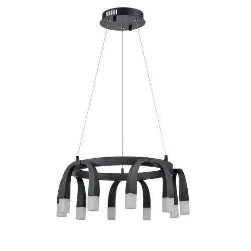 Светильник подвесной LED Negro 441 VL7102P10 Vele Luce белый чёрный на 1 лампу, основание чёрное в стиле хай-тек 