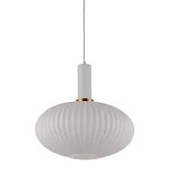 Светильник подвесной Flori LDP 1216 WT+WT Lumina Deco белый 1 лампа, основание белое в стиле современный выдувное