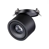 Светильник точечный LED Groda 358775 Novotech чёрный 1 лампа, основание чёрное в стиле современный 