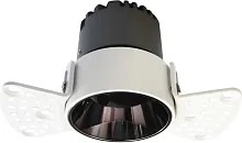 Светильник точечный LED Mortise 4417-1C Favourite белый 1 лампа, основание чёрное в стиле современный хай-тек для затирки
