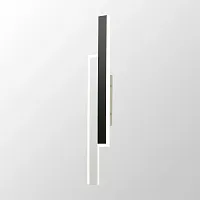 Бра LED Alachua LSP-7149 Lussole чёрный белый 2 лампы, основание чёрное в стиле современный минимализм 