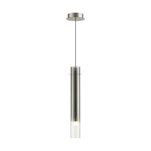 Светильник подвесной LED Shiny 5061/5LA Odeon Light серый чёрный 1 лампа, основание хром серебряное в стиле современный трубочки фото 3