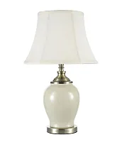 Настольная лампа Gustavo E 4.1 C Arti Lampadari белая 1 лампа, основание бежевое керамика в стиле классический 