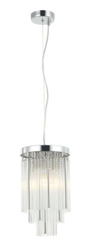 Светильник подвесной Style rain 2147/09/01P Stilfort прозрачный 1 лампа, основание хром в стиле современный 