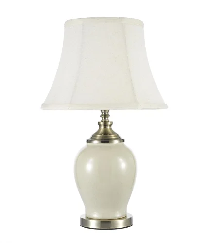 Настольная лампа Gustavo E 4.1 C Arti Lampadari белая 1 лампа, основание бежевое керамика в стиле классический 