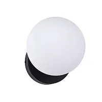 Бра LED Floriana 8194/06 AP-5 Divinare белый на 1 лампу, основание чёрное в стиле современный шар