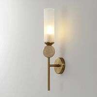 Бра SIMPLY AP1.1 BRASS Crystal Lux белый на 1 лампу, основание латунь в стиле минимализм 