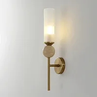 Бра SIMPLY AP1.1 BRASS Crystal Lux белый на 1 лампу, основание латунь в стиле минимализм 