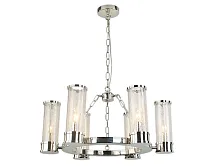 Люстра подвесная 10276/S Newport прозрачная на 6 ламп, основание хром в стиле классический современный американский 