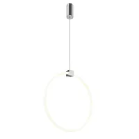 Светильник подвесной LED Anillo MOD315PL-L20CH3K Maytoni белый 1 лампа, основание хром в стиле современный кольца