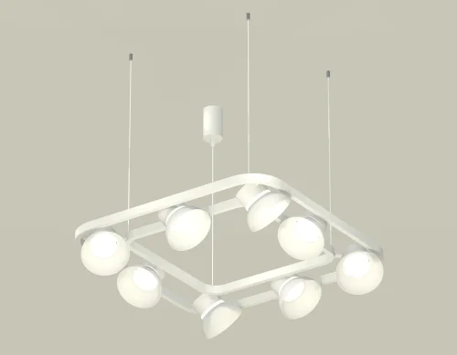 Светильник подвесной XB9177080 Ambrella light белый 8 ламп, основание белое в стиле современный хай-тек 