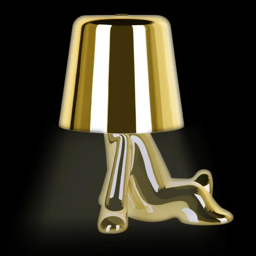 Настольная лампа LED Brothers 10233-B Gold LOFT IT золотая 1 лампа, основание золотое металл в стиле современный животные фото 6