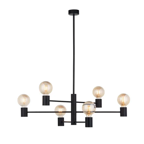 Люстра на штанге Radius 7932-NW Nowodvorski чёрная на 6 ламп, основание чёрное в стиле лофт фото 3 Люстра на штанге Radius 7932-NW Nowodvorski чёрная на 6 ламп, основание чёрное в стиле лофт фото 3