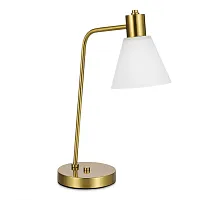 Настольная лампа Arki SLE1561-304-01 Evoluce белая 1 лампа, основание латунь металл в стиле современный 