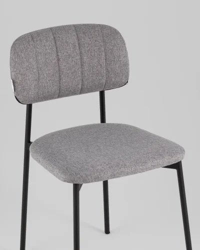 Стул Майло рогожка серый УТ000040137 Stool Group, серый/рогожка, ножки/металл/чёрный, размеры - ***** фото 7