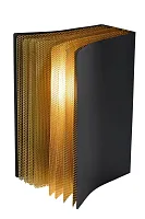 Настольная лампа Extravaganza Livret 78596/01/30 Lucide чёрная золотая 1 лампа, основание чёрное металл в стиле современный винтаж 