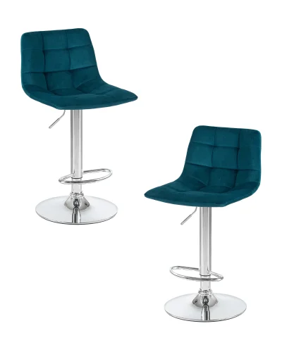 Стул барный набор 2 шт. SET-2 5017-LM TAILOR, цвет сиденья морской волны велюр (MJ9-99), цвет основания хром Dobrin, /велюр, ножки/металл/хром, размеры - 920*1130***470*490 Стул барный набор 2 шт. SET-2 5017-LM TAILOR, цвет сиденья морской волны велюр (MJ9-99), цвет основания хром Dobrin, /велюр, ножки/металл/хром, размеры - 920*1130***470*490