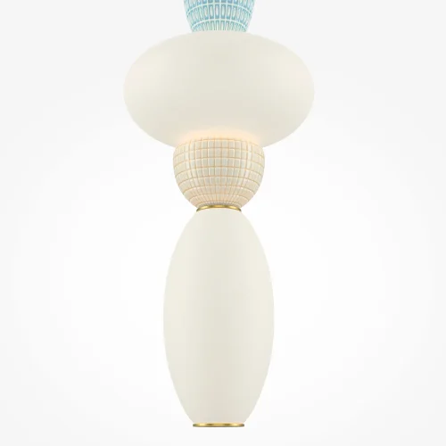 Светильник подвесной LED Adore MOD297PL-L24BS3K1 Maytoni разноцветный белый на 1 лампу, основание латунь в стиле современный арт-деко выдувное фото 2