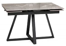 Керамический стол Силлем 120(180)х80х77 dyna fantasico grey / черный 588058 Woodville столешница серая из керамика