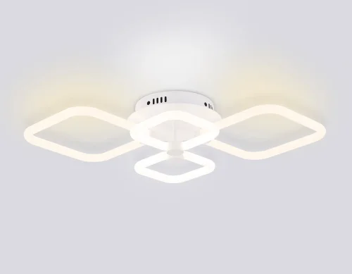 Люстра потолочная LED с пультом FA3822 Ambrella light белая на 1 лампа, основание белое в стиле современный хай-тек с пультом фото 5