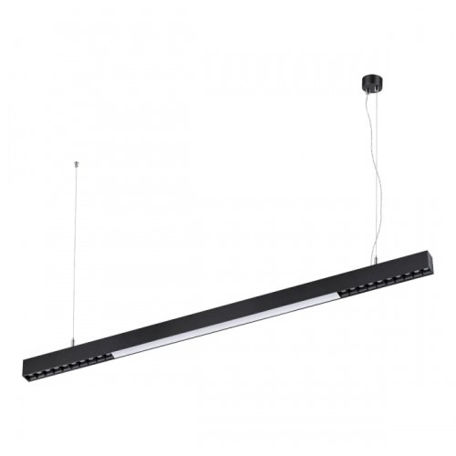 Светильник подвесной LED Iter 358870 Novotech чёрный 1 лампа, основание чёрное в стиле современный минимализм линейный