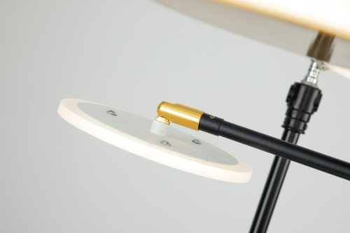 Люстра потолочная LED с пультом Cassiopeia 10247/8LED Escada белая на 1 лампа, основание чёрное в стиле хай-тек с пультом кольца фото 5